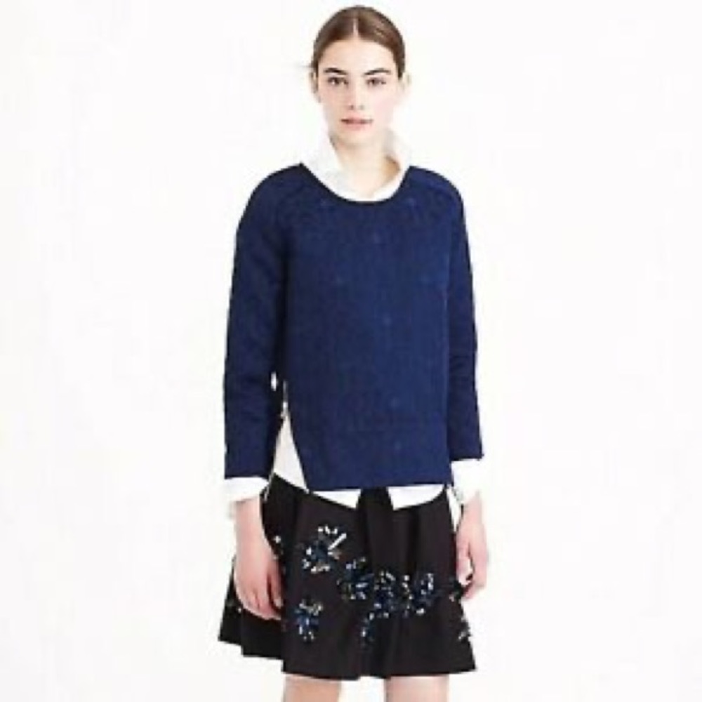 J Crew Matelasse Textured Double Zip Top Size 6